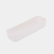 Caja organizadora blanca de 4.5 x 26.5 x 8.2 cm