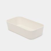 Caja organizadora blanca de 4.2 x 17.3 x 8.7 cm