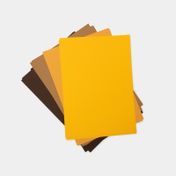 Cartulina pack 160 gr, tamaño 1/8 , 16 tonos tierra