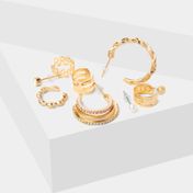 Set x 5 aretes con 4 ear cuff
