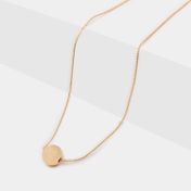 Collar con dije de esfera dorado