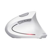 Mouse ergonómico vertical Trust Verto inalámbrico, blanco