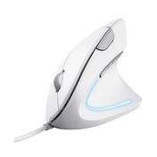 Mouse ergonómico vertical Trust Verto alámbrico, blanco