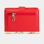 Portadocumentos Henney Bear con broche de seguridad, beige con rojo