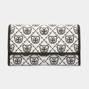 Billetera Henney Bear con bolsillos internos, blanco y negro