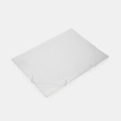 Carpeta de seguridad plástica tamaño oficio, transparente