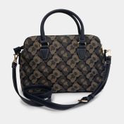 Cartera Henney Bear con correa removible, azul con café