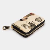 Tarjetero Henney Bear con cremallera, beige