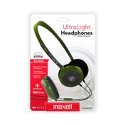 Audífonos tipo diadema Maxell HP-200, verde con gris