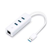 Adaptador de red y HUB TP-Link de 3 puertos USB a Ethernet gigabit