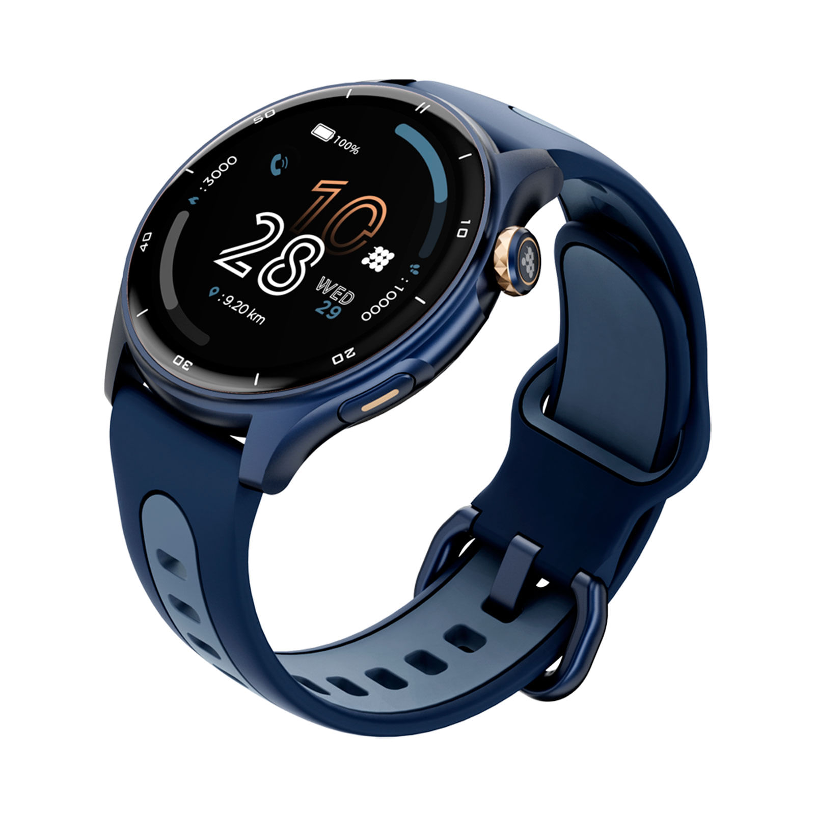 Smartwatch Cubitt Aura Pro de tablero circular, azul