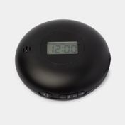 Reloj digital de mesa con vibración y luz led, negro