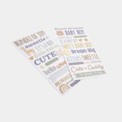 Stickers x 136 piezas, diseño Hello Little Boy