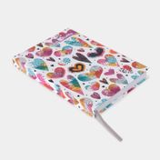 Cuaderno A5 cosido Tuffy 7 materias diseño corazones