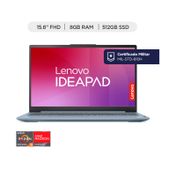 Portátil Lenovo Ideapad Slim 3 15AMN8, 82XQ0063LM, 15.6", AMD Ryzen 5, RAM 8 GB, 512 GB SSD, azul hielo