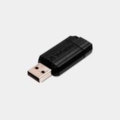 Memoria USB Verbatim PinStripe de 128 GB, negra