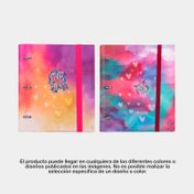Pasta argolla A4 con 3 aros, 120 hojas cuadriculadas + separadores (surtido)