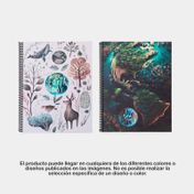 Cuaderno 105 Senfort argollado y cuadriculado de 80 hojas, 4 materias, surtido