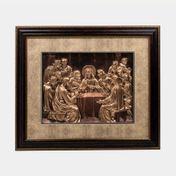 Cuadro 3D de 58 x 68 cm La última cena, oro rosa