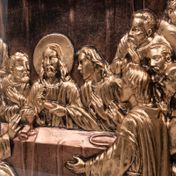 Cuadro 3D de 58 x 68 cm La última cena, oro rosa