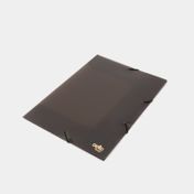 Carpeta de seguridad tamaño oficio, negro humo