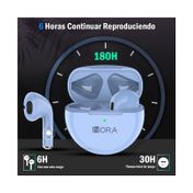 Audífonos in ear con Bluetooth 1Hora AUT119, morado pastel