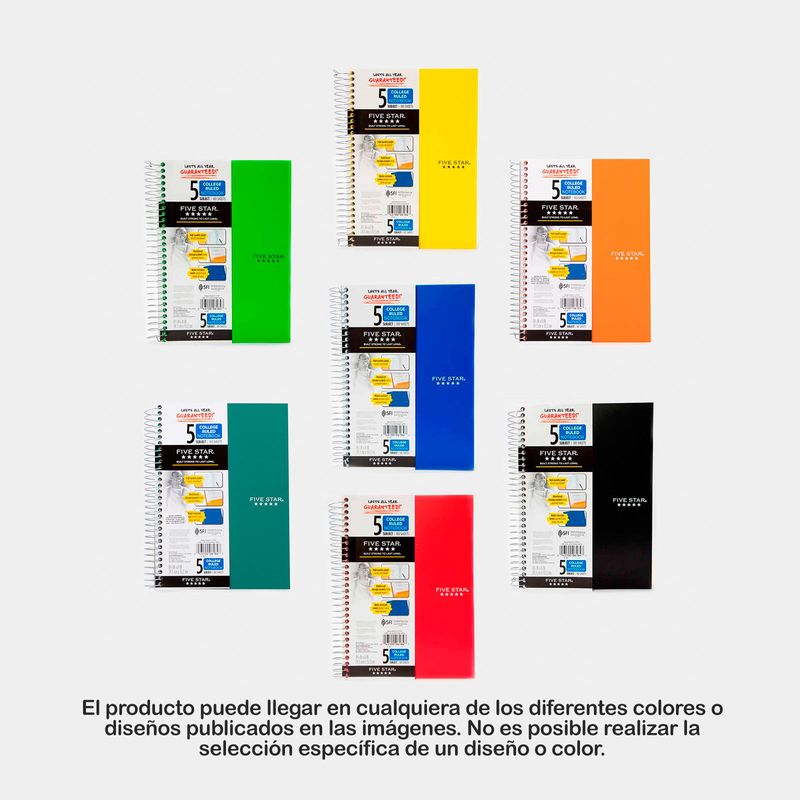 cuaderno-a5-rayado-5-materias-argollado-surtido--43100061847