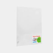 Carpeta de presentación tamaño carta con dos bolsillos, transparente