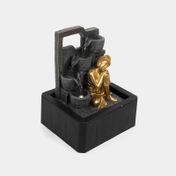 Fuente decorativa de 25.5 x 17.5 cm diseño de Buda con 3 vasijas