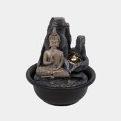 Fuente decorativa de 24 x 20.5 cm diseño de Buda con esferas y luz