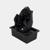 Fuente decorativa de 22 x 18.5 cm diseño de flor con 5 vasijas y luz