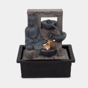 Fuente decorativa de 21 x 18.5 cm diseño de Buda con luz