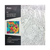 Kit para pintar con guía de dibujo de 50 x 50 cm diseño pantera