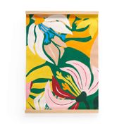 Kit de arte para pintar por número 40 x 30 cm diseño flores tropicales