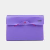 Archivador fuelle 1/2 carta, 12 bolsillo morado
