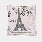 Cojín de 45 x 45 cm, con diseño torre Eiffel