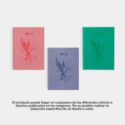 Cuaderno 105 argollado cuadriculado 7 materias de 176 hojas cuero colibrí (Surtido)