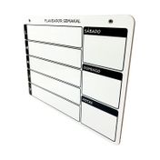 Planeador semanal horizontal en MDF