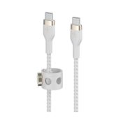 Cable USB-C a USB-C Belkin de 1 m + correa, blanco