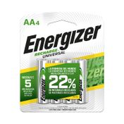 Pilas recargables AA Energizer x 4 unidades