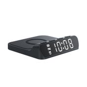 Reloj despertador digital con carga inalámbrica Havit, negro