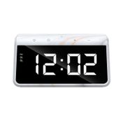 Reloj despertador con cargador inalámbrico Havit, blanco