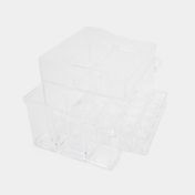 Organizador para labiales de 14 x 25 cm con 8 divisiones x 2 piezas