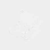 Organizador para cosméticos de 19 x 12.5 cm con 8 divisiones