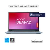 Portátil Lenovo Ideapad Slim 3 15IAH8, 15.6", Intel Core i5-12450H, RAM 16 GB, 512 GB SSD, Windows 11, gris