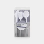 Set de cubiertos x 24 piezas, plateado