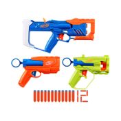 Set de lanzadores de dardos Nerf N series triple acción x3 con 12 dardos