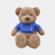 Peluche de 90 cm oso café con buzo azul