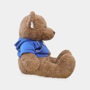 Peluche de 90 cm oso café con buzo azul