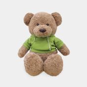 Peluche de 90 cm oso café con buzo verde